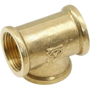 Tee Fittings, Brass Tee Hose Barb Fitting Female Thread Multiple Sizes Gold Water Fuel Gas(04 Female) in Saudi Arabia
