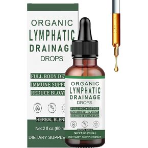 Lymphatic Drainage Drops, Lymphatic Support Liquid Drops, with Herbal Ingedients, Reduce Bloating, Full Body Detox & Cleanse, Promote Circulation, Vegan, Non-GMO (60ml) (1) in Saudi Arabia