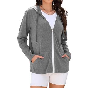 TASAMO Zip Up Hoodie Women Oversized Sweatshirt Long Sleeve 2026 Comfy Lightweight Outfit Jackets Workout Clothe in Kuwait