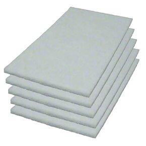 14" x 20" White Rectangular Super Polish Floor Pad case of 5 in Kuwait