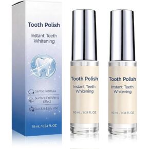 2PCS Tooth Paint,Tooth Polish White,Instant Teeth Whitening,Portable Gentle Teeth Whitening Kit,Safe Formula & Long-Lasting,10ml in Kuwait