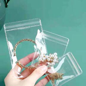 Small Plastic Bags, 100 Pcs Mini Baggies, Clear Plastic Jewelry Thick Self Sealing PVC Bags, Resealable Poly Baggies for Pill, Beads, Screws, Packaging (2x2.8") in Kuwait