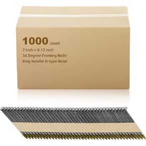 33 Degree Framing Nails | 2'' Ring Shank Paper Tape Strip Nails |1000 Count in Kuwait