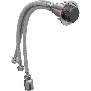 aquor صمام خلط المرافق، صمام خلط ثرموستاتي مدمج G1/2 بوصة مع التحكم في درجة الحرارة الساخنة / الباردة، إقران صنبور للقوارب، البحرية، ودش خارجي RV، الفولاذ المقاوم للصدأ in Kuwait