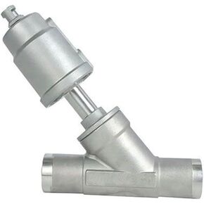 1PCS DN32 stainless steel pneumatic welded angle seat valve normally closed stainless steel actuator steam gas oil(OPEN_DOUBLE ACTING) in Saudi Arabia