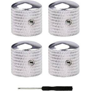 4Pcs Metal Guitar Volume Tone Speed Control Dome Knurled Guitar Knobs with Allen Keys Screws for Fender Telecaster Gibson Les Paul Electric Guitar Bass Accessories. (Black Nickel) in Saudi Arabia