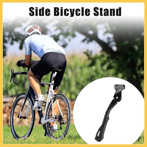 Fit 20-22 Inch Bicycles Adjustable Bicycle Stand with Central 2 Holes Non-Slip Side Stand Kickstand Bicycle for Mountain Bike E-Bike Trekking Auto Replacement Parts in Saudi Arabia