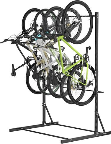 FAHKNS Freestanding Bike Storage Rack, 5 Bikes Vertical Bike Storage Rack, High-adjustable Heavy Duty Bike Stand for Garage in Saudi Arabia