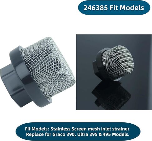 (6/Pack) 246385 Hose Inlet Strainer Filter Inlet Suction Strainer Mesh Filter for Graco 495 Ultra 395 390 Airless Wagner Spraytech Titan Paint Pumps, Paint Spray Guns in Saudi Arabia