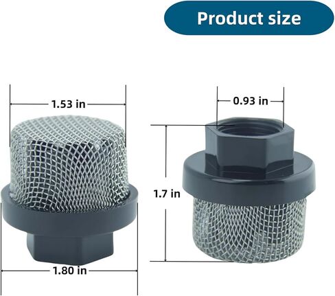 (6/Pack) 246385 Hose Inlet Strainer Filter Inlet Suction Strainer Mesh Filter for Graco 495 Ultra 395 390 Airless Wagner Spraytech Titan Paint Pumps, Paint Spray Guns in Saudi Arabia