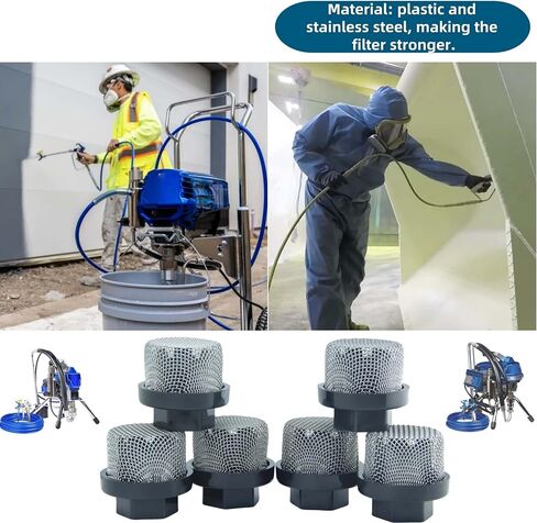 (6/Pack) 246385 Hose Inlet Strainer Filter Inlet Suction Strainer Mesh Filter for Graco 495 Ultra 395 390 Airless Wagner Spraytech Titan Paint Pumps, Paint Spray Guns in Saudi Arabia