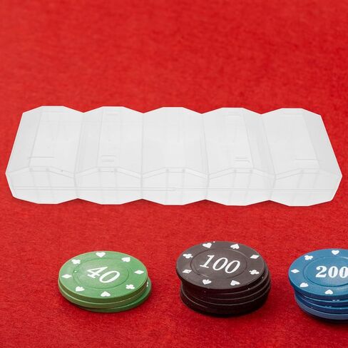 2pcs Clear Plastic Poker Chip Organizer Box with Storage for Chips for Card Protection and Easy Access in Saudi Arabia