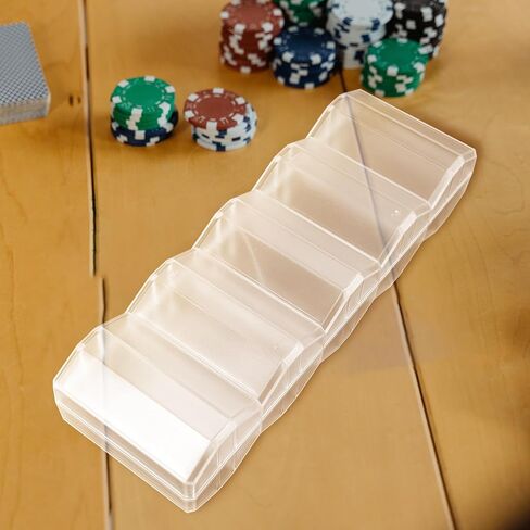 Uonlytech Portable Outdoor Poker Chip Storage Case Compartment Transparent Design Large Capacity Card and Chip Organizer Box for Poker Game Protection and Easy Classification in Saudi Arabia