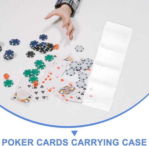 Uonlytech Portable Outdoor Poker Chip Storage Case Compartment Transparent Design Large Capacity Card and Chip Organizer Box for Poker Game Protection and Easy Classification in Saudi Arabia