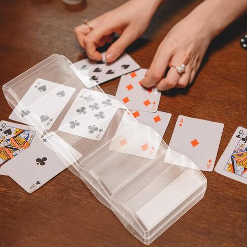 Uonlytech Portable Outdoor Poker Chip Storage Case Compartment Transparent Design Large Capacity Card and Chip Organizer Box for Poker Game Protection and Easy Classification in Saudi Arabia