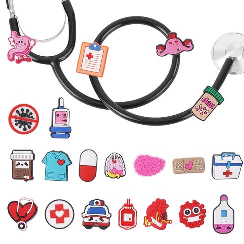 سحر سماعة الطبيب للممرضات - 15 قطعة من المعلقات اللطيفة على شكل جرو كلب، إكسسوارات ساحرة للأطباء، طلاب الطب، هدايا الحيوانات الأليفة البيطرية in Kuwait
