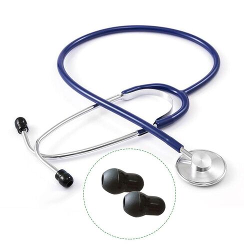 10PCS Silicone Stethoscope Ear Tips Replacement,Compatible with 5mm Littmann Stethoscopes, Soft Premium Push-On Gourd-Shaped Earplugs Accessories,Comfortable Medical Spare Parts for Classic III,Cardiology 3/4&IV,Small/Medium in Kuwait