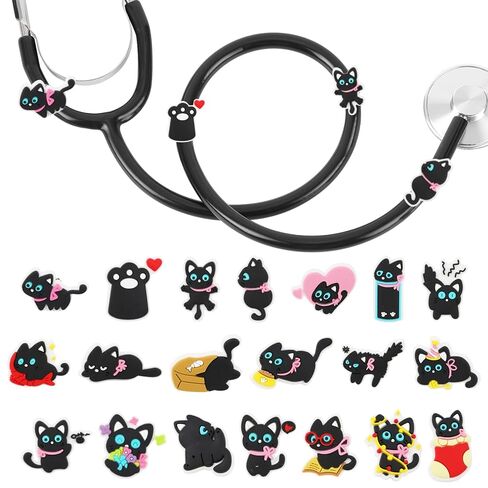 Cute Cartoon Dog Stethoscope Charms - 25Pcs Pediatric Stethoscopes Decor Tag Accessories for Nurses Doctors PEDS Vet Medical Workers, Gift for Nursing Students Graduation in Saudi Arabia