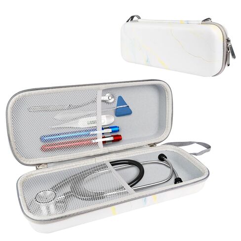 حافظة سماعة الطبيب متوافقة مع 3M Littmann Cardiology III,II,IV,3M Littmann Master Cardiology/MDF MDOne سحر سماعة الطبيب، أساسيات التمريض للممرضات حقيبة سريرية نمط أرجواني in Kuwait