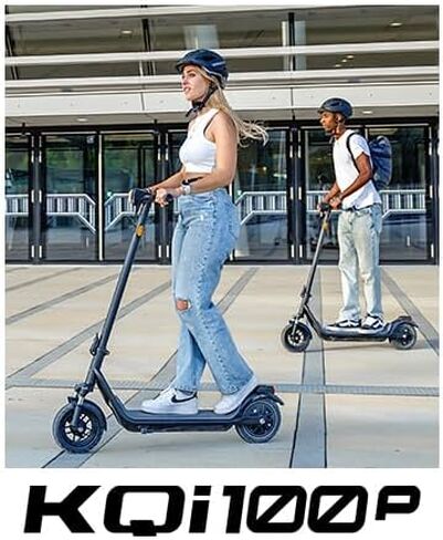 سكوتر كهربائي NIU K100P للبالغين - مع نظام تعليق، قوة ذروة 600 وات، 33 ميلًا كحد أقصى، أعلى 17.4 ميل في الساعة، إطارات هوائية 9.5 × 2.3 بوصة، سكوتر إلكتروني خفيف الوزن قابل للطي للتنقل اليومي ورحلة عطلة نهاية الأسبوع in Kuwait