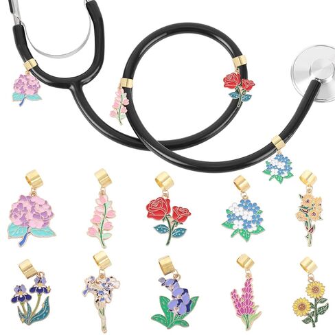 Frenchie Chihuahua Stethoscope Charms for Nurses - 10Pcs Cute Dog Alloy Pendants Stethoscopes Charm for Doctors Medical Students, Puppy Accessories Gifts for Veterinary Staff in Saudi Arabia