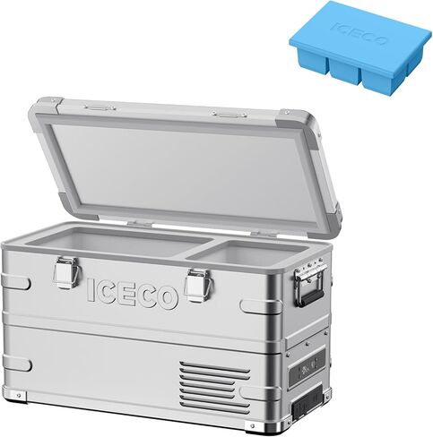 ICECO APL20 12 Volt Car Refrigerator, 21 Quart (20 Liter) Light Duty Aluminum 12v Portable Fridge Freezer, SECOP Nano Compressor, -4℉~68℉, 12/24V DC, 100-240V AC for Outdoor, Camping, RV, Truck, Boat in Kuwait