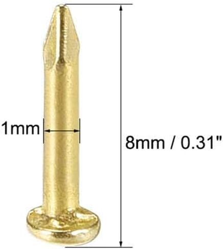 Hardware Nails,concrete nail, 200 Small Brass Nails 1x8mm, Used for DIY Decoration Picture Wooden Box Household Accessories in Saudi Arabia