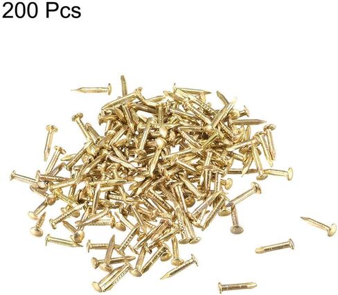 Hardware Nails,concrete nail, 200 Small Brass Nails 1x8mm, Used for DIY Decoration Picture Wooden Box Household Accessories in Saudi Arabia