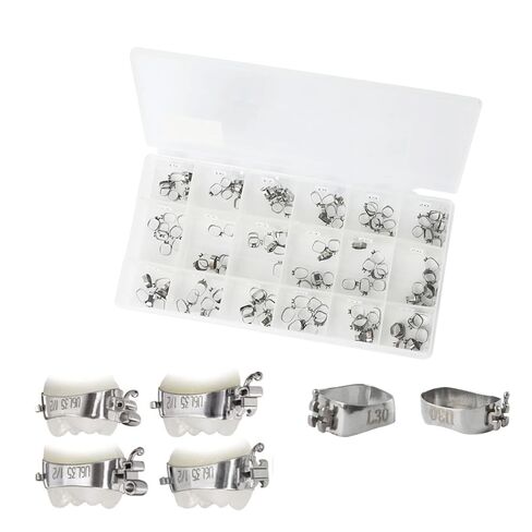 144Pcs Orthodontic Bands Bicuspid Prewelded with Bracket 0.022 Inch Roth System 15#-32#for Dental Braces (Roth 022) in Saudi Arabia