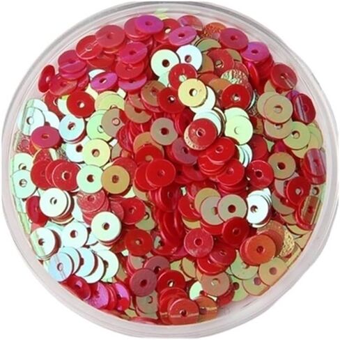 Washer,Stainless Washer, Paillettes Applique, 3mm 4mm 5mm 6mm Flat Round PVC Loose Sequins, Blue Pink Paillette Sewing Craft 1bag(Orange,6mm) in Saudi Arabia