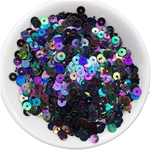 Washer,Stainless Washer, Paillettes Applique, 3mm 4mm 5mm 6mm Flat Round PVC Loose Sequins, Blue Pink Paillette Sewing Craft 1bag(Orange,6mm) in Saudi Arabia