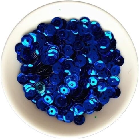 Washer,Stainless Washer, Paillettes Applique, 30g Concave Round Sequins,Sparkle PVC 6mm Cup Loose(Silverbase Lake Blue) in Saudi Arabia
