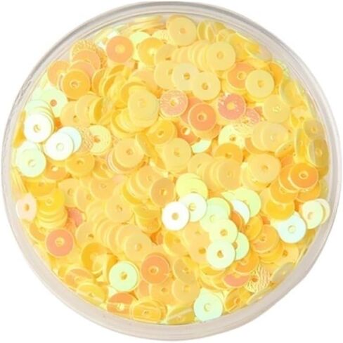 Washer,Stainless Washer, Paillettes Applique, 3mm 4mm 5mm 6mm Flat Round PVC Loose Sequins, Blue Pink Paillette Sewing Craft 1bag(Orange,6mm) in Saudi Arabia