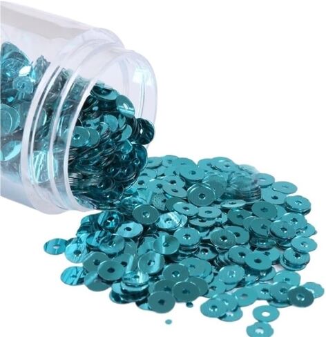 Washer,Stainless Washer, Paillettes Applique, 3mm 4mm 5mm 6mm Flat Round PVC Loose Sequins, Blue Pink Paillette Sewing Craft 1bag(Orange,6mm) in Saudi Arabia
