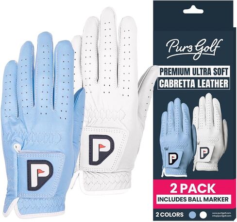 PUR3 Womens Golf Glove Left Hand and Right Hand - 2 Pack Ladies Golf Gloves - Ultra Soft Cabretta Leather in Kuwait