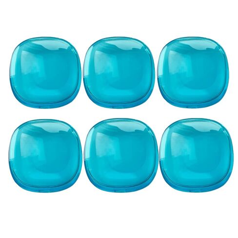 6PCS Dental Retainer Box Mouth Guard Container Portable Denture Holder Braces Orthodontic Travel Case (Light Blue) in Saudi Arabia