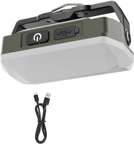Magnetic Work Light, Adjustable Brightness Rechargeable LED 500lm 4000mAh Battery Three Light Colors for Camping Hiking Mechanics DIY Projects Emergency Use in Saudi Arabia