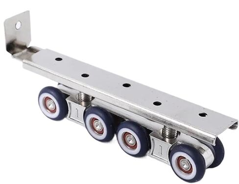 1PCS Sliding Door Roller Hanging Pulley Rail Track for Home Room Wood Door 4/8 Hanging Wheels Rail Track(8 Wheels) in Saudi Arabia