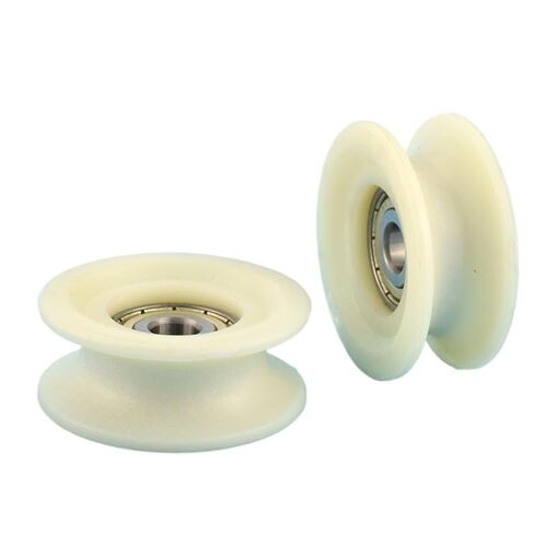 1pc 10x56x23mm White Nylon U Type Wheel pulley6200 Bearing Pulley R8mm Plastic U Groove Wheel in Saudi Arabia
