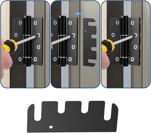 10Pcs Stainless Steel Hinge Repair Plates Quickly Fix Shims Easy Alignment Repairs Kits Nonslip Metal Spacer Quick Fix Shims in Saudi Arabia