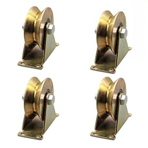 4pcs V Groove Sliding Door Pulley Wheel Heavy Duty Rigid Caster for Inverted Track Sliding Gate Roller Wheel Bearing Rollers in Saudi Arabia