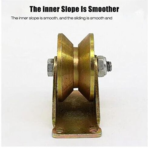 4pcs V Groove Sliding Door Pulley Wheel Heavy Duty Rigid Caster for Inverted Track Sliding Gate Roller Wheel Bearing Rollers in Saudi Arabia