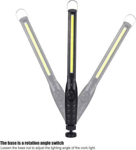 COB LED Inspection Work Lamp, USB Charging Stepless Dimming Repair Working Light with Magnetic Base and Hook for Car Maintenance Outdoor Camping Hiking in Saudi Arabia