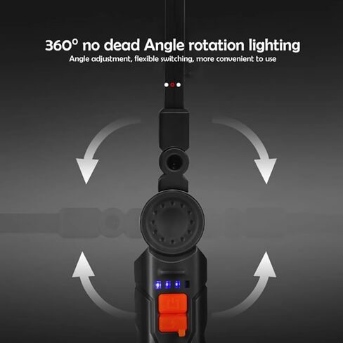 Fabater Working Light Portable, Rechargeable Work Lights with Magnetic Base Hanging Hook, 360 Rotate 4 Modes, Foldable Inspection Light for Car Repair, Camping, Tool Gifts in Saudi Arabia
