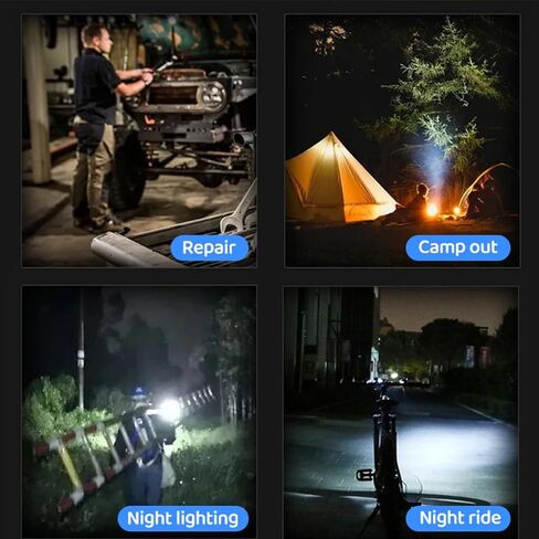 Fabater Working Light Portable, Rechargeable Work Lights with Magnetic Base Hanging Hook, 360 Rotate 4 Modes, Foldable Inspection Light for Car Repair, Camping, Tool Gifts in Saudi Arabia