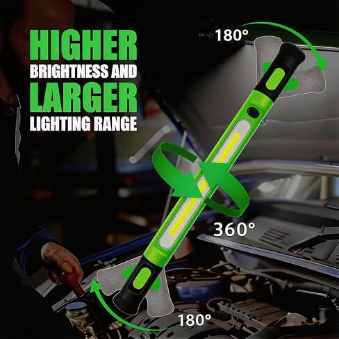 Magnetic Work Light, Rechargeable LED Work Light Bar, 3000 LM 5200mAh Under Hood Mechanic Light with Magnetic Base for Garage, Workshop, Car Repair, Emergency in Saudi Arabia