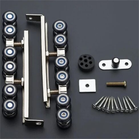 Sliding Door Roller Hanging Pulley Hanging Mute Rail Wheel Balcony Sliding Door 12 Wheels Bear 117 KGS,one Pair per Set in Saudi Arabia