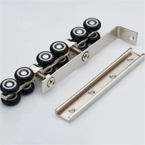 Sliding Door Roller Hanging Pulley Hanging Mute Rail Wheel Balcony Sliding Door 12 Wheels Bear 117 KGS,one Pair per Set in Saudi Arabia