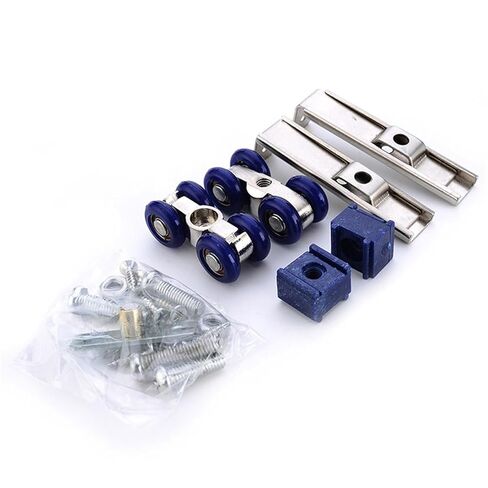 KAK Light Sliding Door Roller 4 Wheels Home Room Wood Door Hanging Wheels Rail Track Pulley Bear 30KG for Furniture Hardware in Saudi Arabia