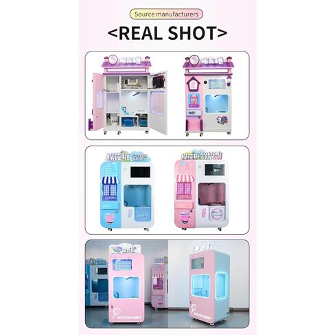 Automatic Cotton Candy Vending Machine Customized Portable Floss Sugar Maker Ideal for Commercial Venues Parks Malls in Saudi Arabia